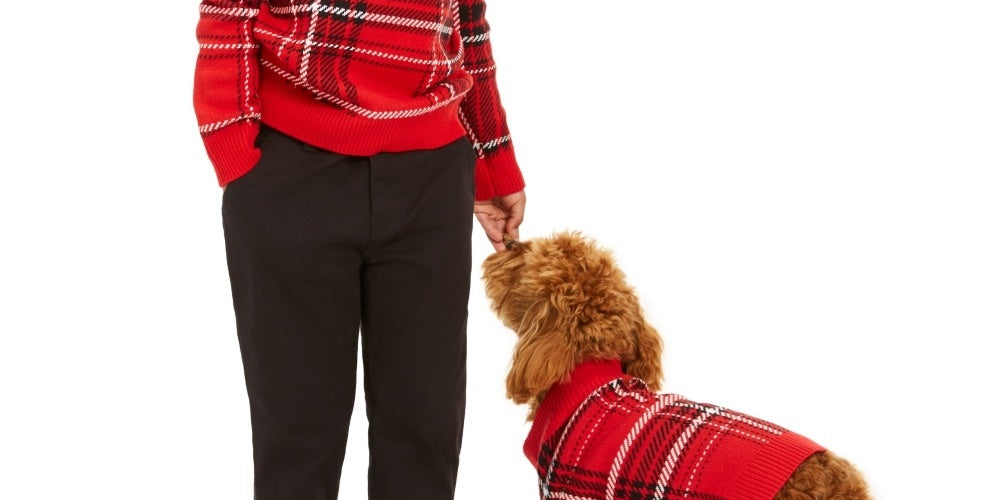 Suéter xadrez infantil Charter Club Little Boy's Family, tamanho médio, vermelho, 4T