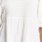 Blusa túnica Elsie feminina Free People, branca, tamanho pequeno