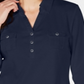 Camisa polo feminina Karen Scott manga 3/4 azul tamanho pequeno G