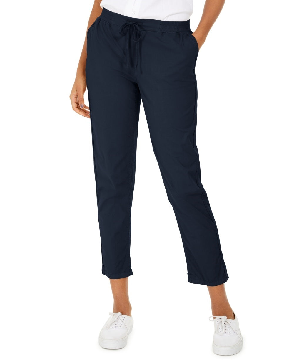 Calça utilitária com punho e fecho pull-on feminina Style &amp; Co, azul escuro, tamanho 18