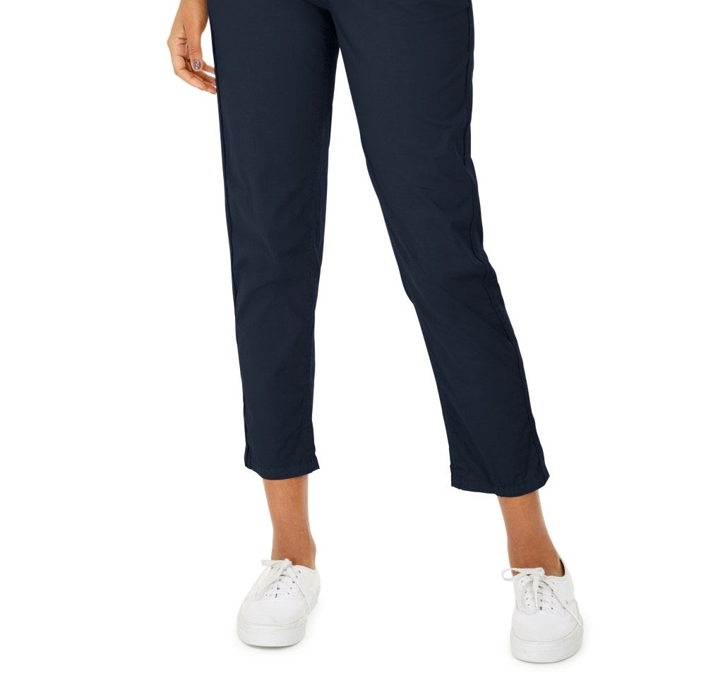 Calça utilitária com punho e fecho pull-on feminina Style &amp; Co, azul escuro, tamanho 18