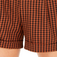 Shorts femininos Bar III Becca Tilley x Powersuit xadrez com cinto laranja tamanho 2