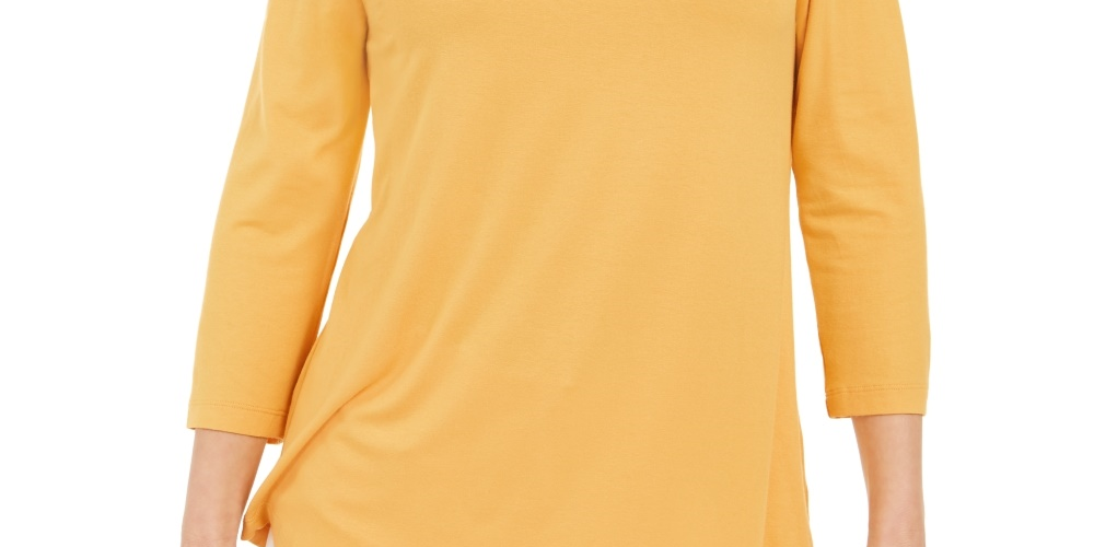 JM Collection Top feminino de ombro descoberto dourado tamanho grande