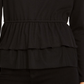 Top peplum de tule feminino INC International Concepts, preto, tamanho XX-G