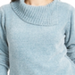 Karen Scott Suéter Feminino Gola Envelope Chenille Azul Tamanho Pequeno P