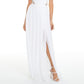 Vestido de festa infantil City Studios Juniors com ilusão embelezada, tulipa, branco, tamanho 3