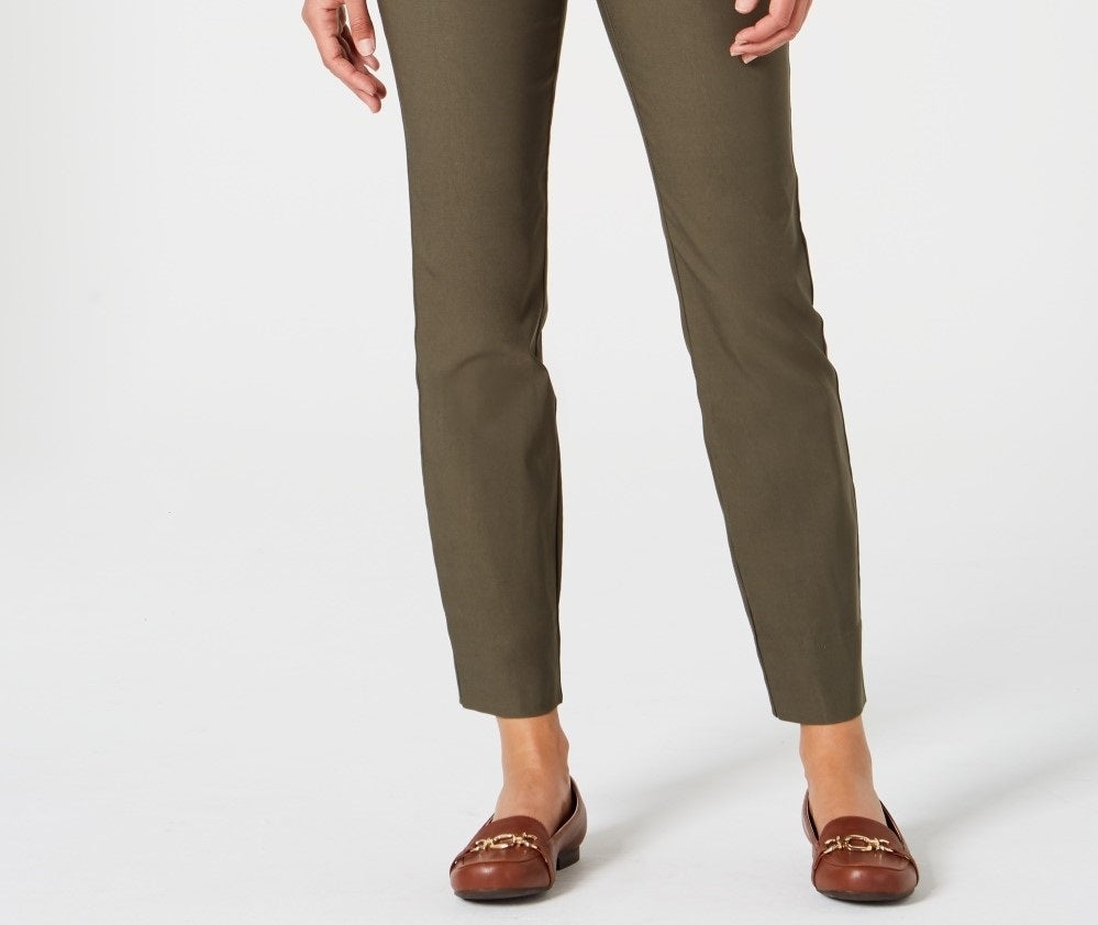 Calça skinny Chelsea Tummy Control feminina Charter Club, verde, tamanho 6