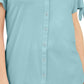 Karen Scott Blusa Feminina com Botões Frontais Azul Tamanho Grande