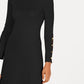 Vestido suéter feminino Nine West com mangas abotoadas, preto, tamanho médio