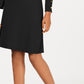Vestido suéter feminino Nine West com mangas abotoadas, preto, tamanho médio