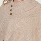 Poncho envelope feminino Karen Scott bege tamanho P/M