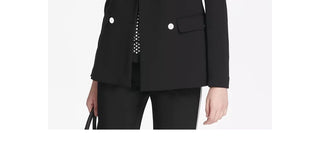 Jaqueta Calvin Klein Scuba Trespassada Feminina Preta Tamanho 10