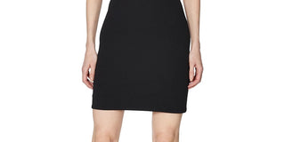 Vestido de coquetel curto com decote quadrado e alças finas, pele sintética, acabamento em penas artificiais, preto, tamanho 2