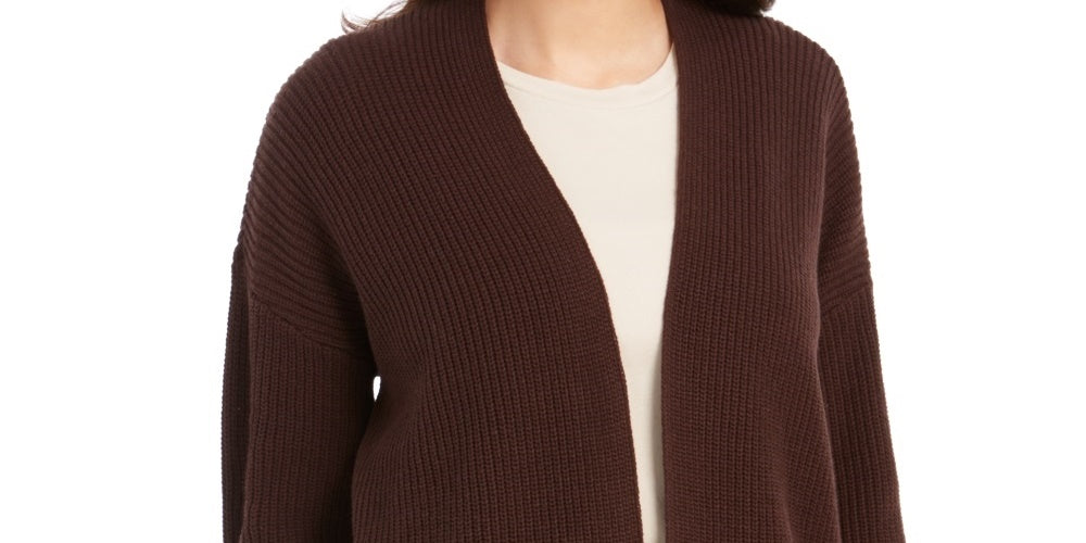 Cardigan grande feminino estilo &amp; co com botões laterais cáqui tamanho grande