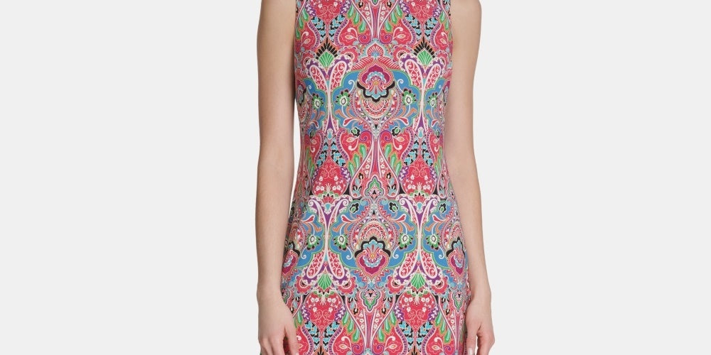 Vestido feminino Tommy Hilfiger estampado em A, vermelho, tamanho 14