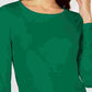 Blusa feminina Alfani com manga franzida, verde, tamanho grande