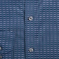 Camisa social masculina com gola estampada Bar III, azul, tamanho 34x35