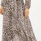Vestido longo feminino com estampa animal da INC International Concepts, marrom, tamanho 8