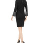 Vestido suéter feminino Calvin Klein com mangas sino e detalhes em renda, preto, tamanho pequeno, extrapequeno