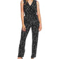 Macacão feminino Vince Camuto Stripe Impressions sem mangas com cinto, preto, tamanho 14
