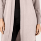 Cardigan Duster Feminino JM Collection Frente Aberta Polido Nude Tamanho Pequeno G