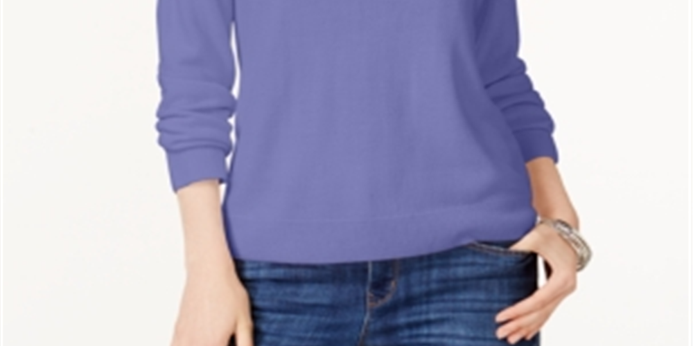 Karen Scott Suéter Feminino Gola Falsa Roxo Tamanho Pequeno P