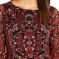 Top de malha estampado feminino Charter Club, vermelho, tamanho pequeno e pequeno