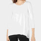 Blusa feminina Alfani com costas trançadas, branca, tamanho pequeno