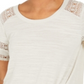 Top de renda com encaixe feminino Style &amp; Co, cinza, tamanho XX-G