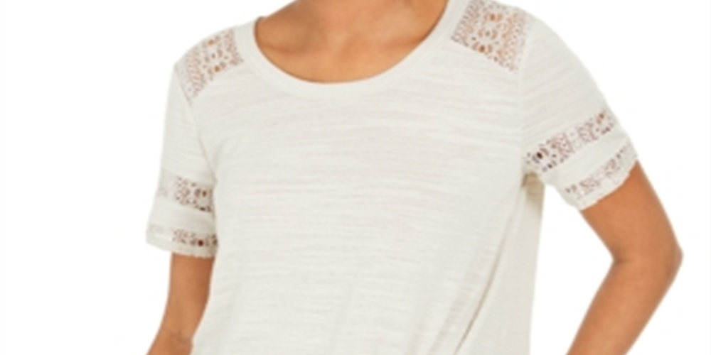 Top de renda com encaixe feminino Style &amp; Co, cinza, tamanho XX-G