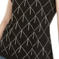 Camiseta feminina INC International Concepts de algodão com strass e detalhes em chuva, preta, tamanho X-S