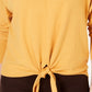 Suéter feminino com amarração frontal Style &amp; Co, amarelo, tamanho extragrande