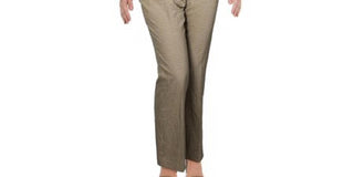 Terno feminino Anne Klein com estampa xadrez, bege, cáqui, tamanho 6