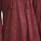 Blusa feminina de camurça sintética com cadarço, estilo &amp; co, vermelha, tamanho extrapequeno
