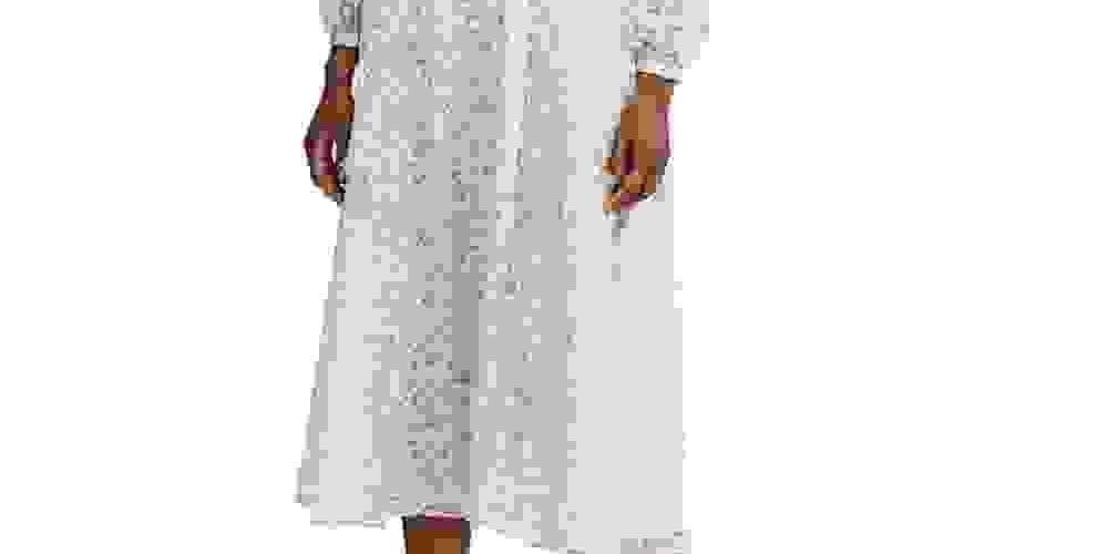 Vestido feminino Ralph Lauren de manga comprida com estampa floral, tamanho natural 16