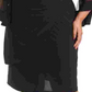 Vestido feminino plus size Illusion com manga sino e decote V R&amp;M Richards, preto, tamanho 16W