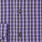 Camisa social slim fit xadrez masculina Alfani, roxa, tamanho pequeno, extragrande