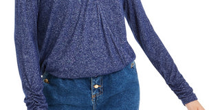 Bar III Top feminino com recorte sobrepeliz roxo tamanho extrapequeno