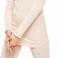 Blusa feminina Free People bege mesclada manga comprida decote em V tamanho natural médio