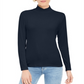 Blusa feminina estilo &amp; co com gola falsa azul tamanho pequeno extragrande