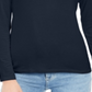 Blusa feminina estilo &amp; co com gola falsa azul tamanho pequeno extragrande