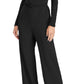 Ralph Lauren Women's Belted Long Sleeve V Neck Jumpsuit Black Size 12