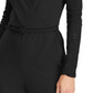 Macacão Ralph Lauren Feminino com Cinto, Manga Longa, Decote em V, Preto, Tamanho 12
