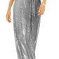 Vestido tubinho drapeado com lantejoulas R &amp; M Richards feminino, tamanho 10, prateado, pequeno