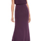 Vestido de festa feminino Adrianna Papell, sem mangas, com fenda, decote canoa, perna reta, roxo, tamanho 6