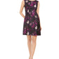 Vestido feminino Jessica Howard com corte evasê e estampa floral em jacquard, cinza, tamanho 14, pequeno