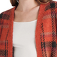 Lucky Brand Cardigan Feminino Xadrez Frente Aberta Tamanho Médio Vermelho