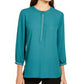 Blusa feminina plissada nas costas, verde, tamanho grande, coleção JM