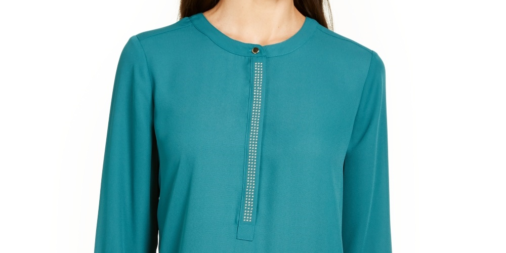 Blusa feminina plissada nas costas, verde, tamanho grande, coleção JM