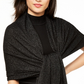 Charter Club Cashmere Metálico Oversized Wrap Feminino Preto Tamanho Regular